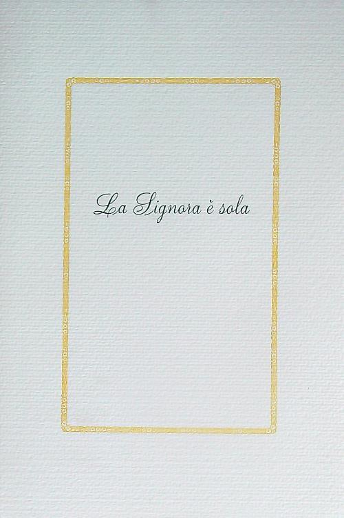 La Signora è sola - copertina