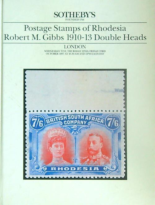 Sotheby's: Postage Stamps of Rhodesia 1910-13 Double Heads - copertina