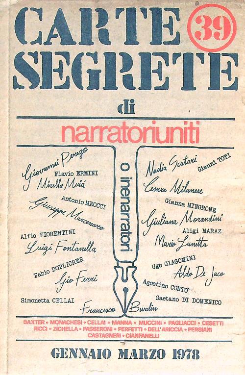 carte segrete 39/1978 - copertina