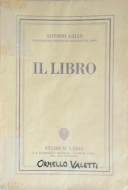Il libro - Alfonso Gallo - copertina