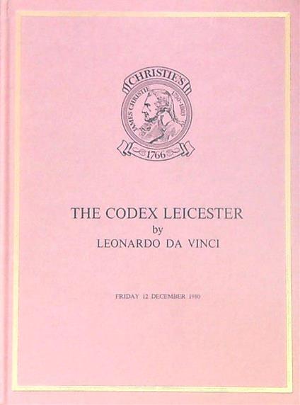 The Codex Leicester by Leonardo da Vinci. Friday 12 dec 1980 - copertina