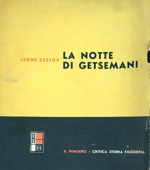 La notte del Getsemani  - Leone Cestov - copertina