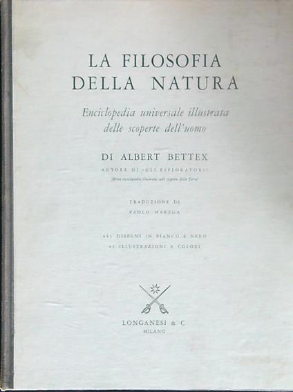 La filosofia della natura - Albert Bettex - copertina