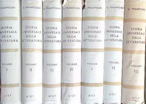 Storia Universale della Letteratura. 7vv - Giacomo Prampolini - copertina