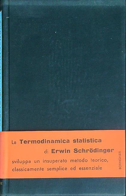 Termodinamica statistica - Erwin Schrödinger - copertina