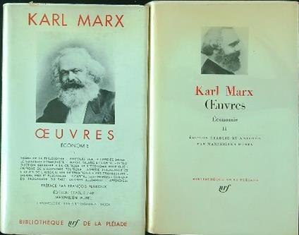 Oeuvres. Economie 2 tomes - Karl Marx - copertina