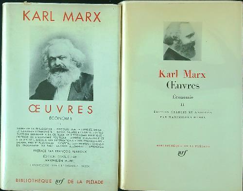 Oeuvres. Economie 2 tomes - Karl Marx - copertina