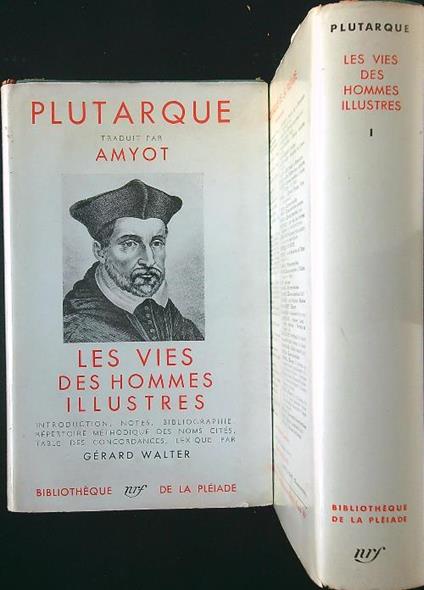 Les  vies des hommes illustres 2 tomes - Plutarque - copertina