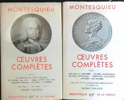 Oeuvres completes 2 tomes - Montesquieu - copertina