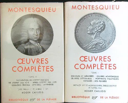 Oeuvres completes 2 tomes - Montesquieu - copertina
