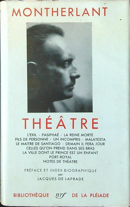 Theatre - Montherlant - copertina