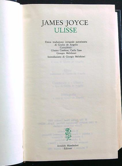 Ulisse - James Joyce - copertina