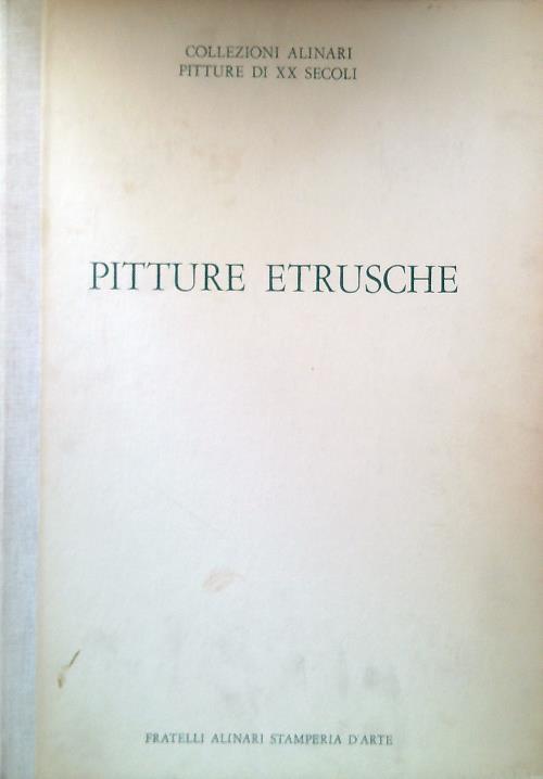 Pitture etrusche. 12 tavole - copertina