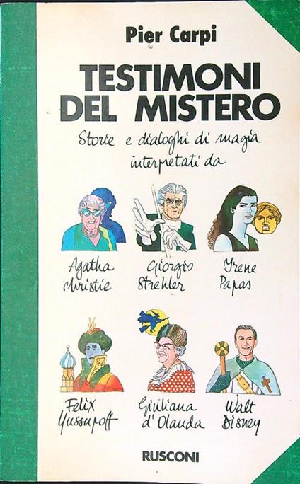 Testimoni del mistero - Pier Carpi - copertina