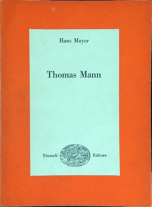Thomas Mann - Hans Mayer - copertina