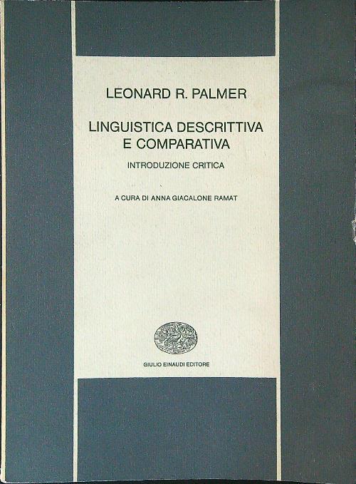 Linguistica descrittiva e comparativa