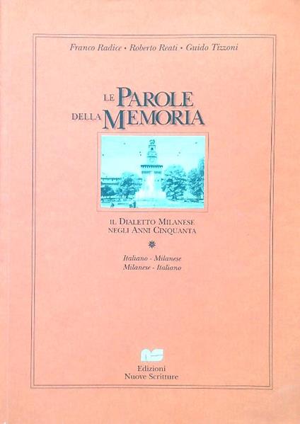 Le parole della memoria - copertina
