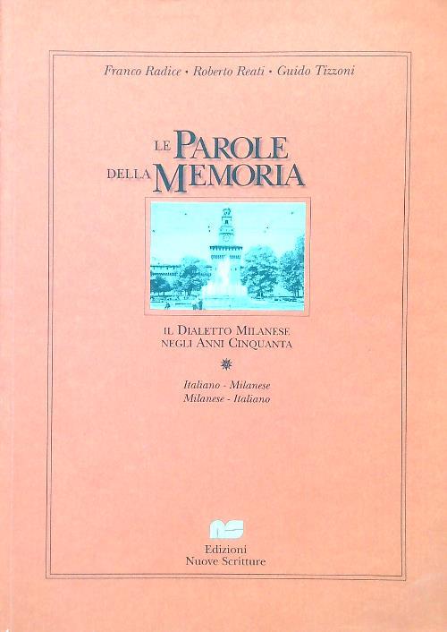 Le parole della memoria - copertina