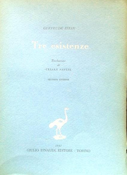 Tre esistenze - Gertrude Stein - copertina