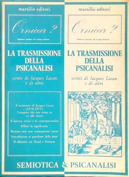 La trasmissione della psicanalisi - copertina