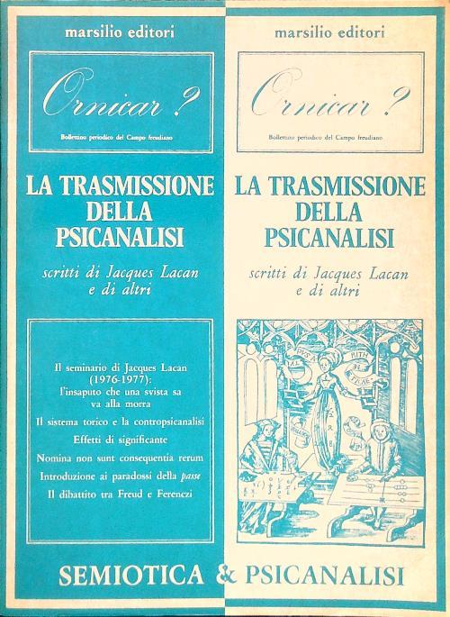 La trasmissione della psicanalisi - copertina