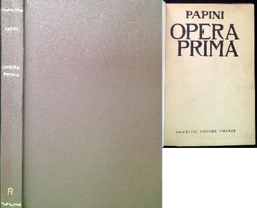 Opera Prima - Giovanni Papini - copertina