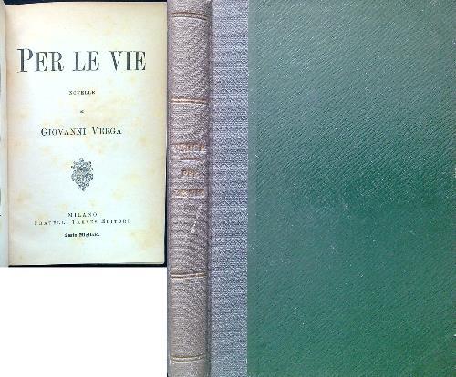 Per le Vie - Giovanni Verga - copertina