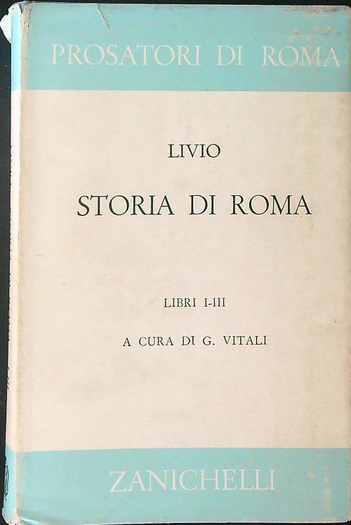 Storia di Roma Libro I-III - Livio - copertina