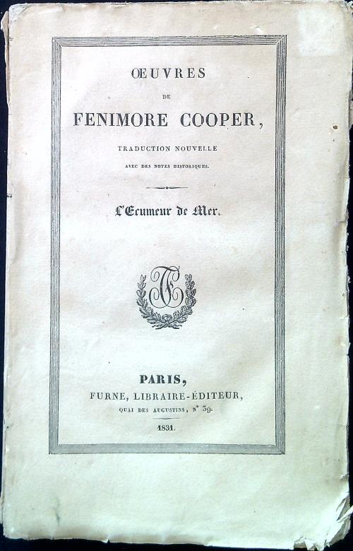 L' Ecumeur de mer - Fenimore Cooper - copertina