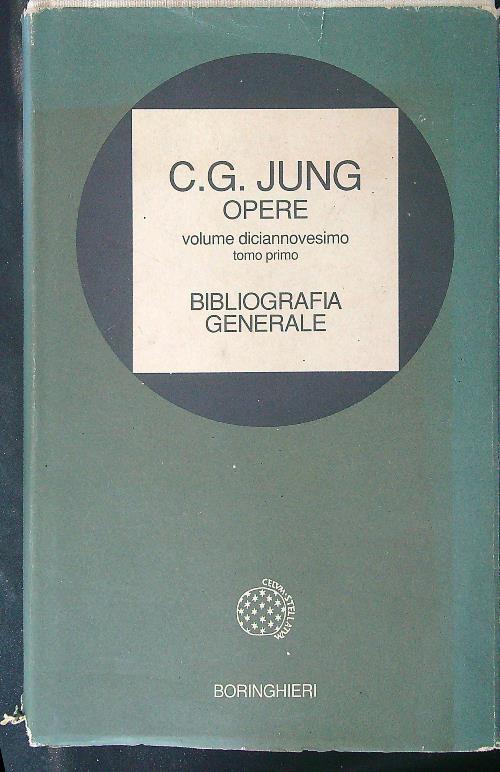 Jung Opere 19 Tomo I - C. G. Jung - copertina