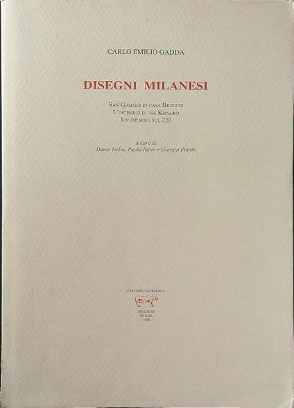 Disegni milanesi - Carlo E. Gadda - copertina