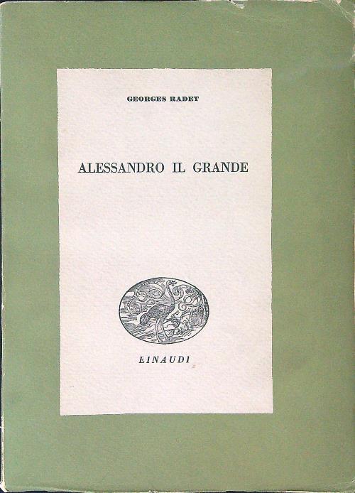 Alessandro il grande - Georges Radet - copertina