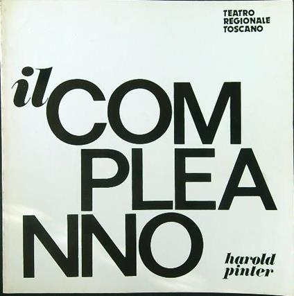Il compleanno - Harold Pinter - copertina