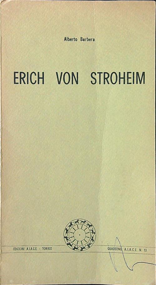 Erich von Stroheim - Alberto Barbera - copertina