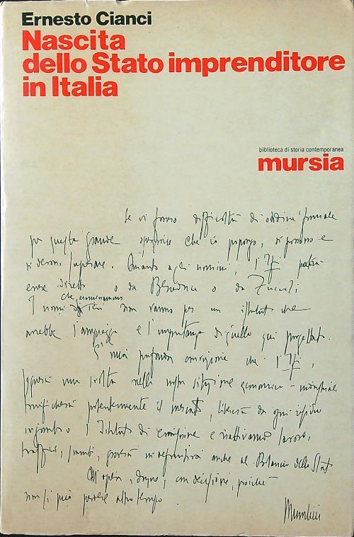 Nascita dello Stato imprenditore in Italia - Ernesto Cianci - copertina
