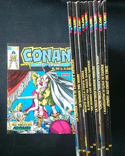 Conan il barbaro da n. 20/ottobre 1990 a n. 29/giugno 1991 - copertina