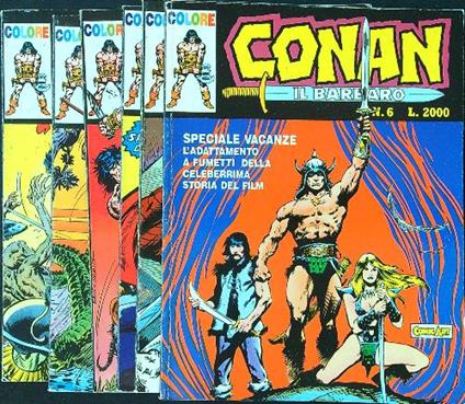 Conan il barbaro da n. 1/marzo 1989 a n. 6/agosto 1989 - copertina