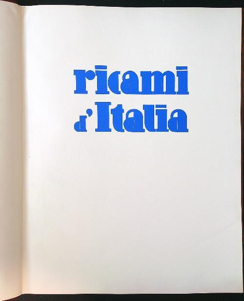Ricami d'Italia - copertina