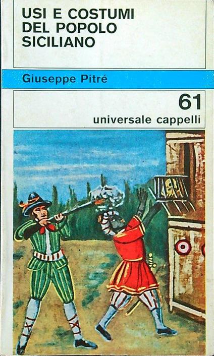 Usi e costumi del popolo siciliano - Giuseppe Pitrè - copertina