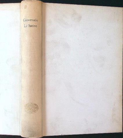 Le satire - Decimo Giunio Giovenale - copertina
