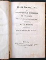Traité elementaire de trigonometrie rectiligne et spherique
