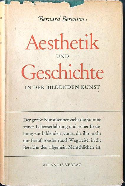 Aestethik und Geschichte in der bildenden Kunst - Bernard Berenson - copertina