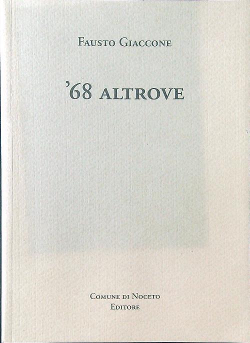 '68 altrove - Fausto Giaccone - copertina