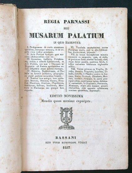 Regia parnassi - copertina