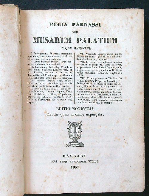 Regia parnassi - copertina