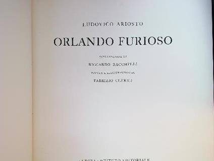 L' Orlando furioso 2 voll. Testi e tavole di Clerici - L. Ariosto - copertina