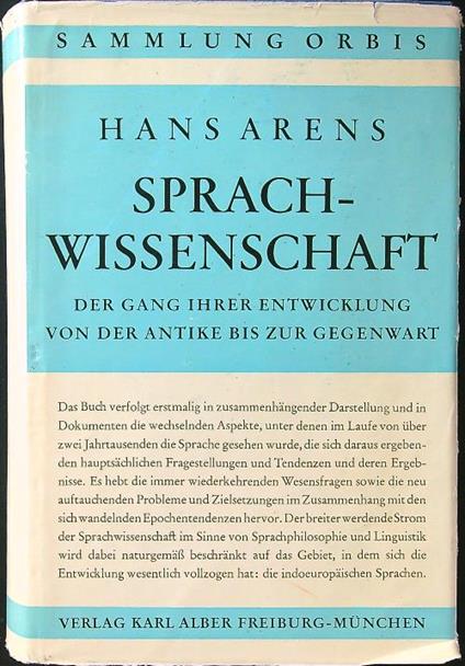 Sprachwissenschaft - Hans Arens - copertina