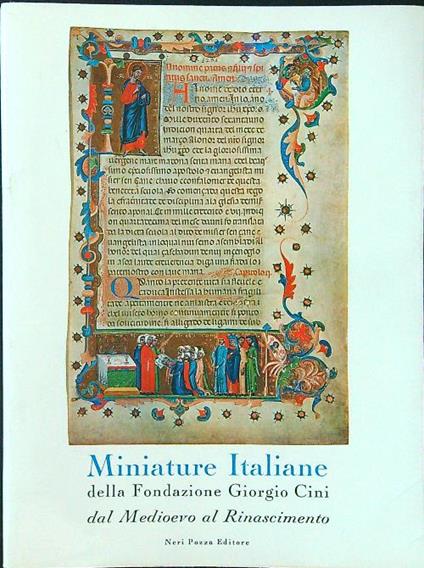Miniature italiane della Fondazione Giorgio Cini dal Medioevo al Rinascimento - Toesca - copertina