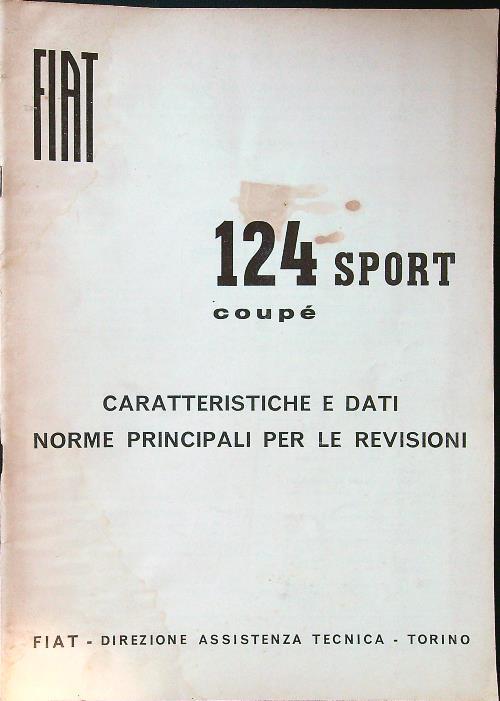 Fiat 124 Sport coupé: caratteristiche e dati, norme principali per le revisioni - copertina