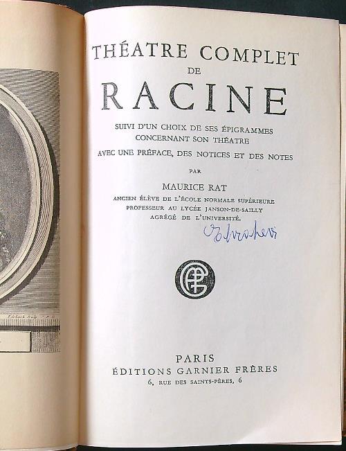 Theatre complete de Racine - Maurice Rat - copertina